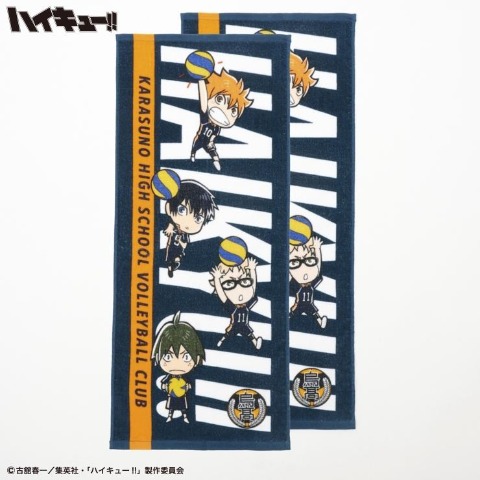 フェイスタオル（同柄2枚組・アニメ「ハイキュー!!」）