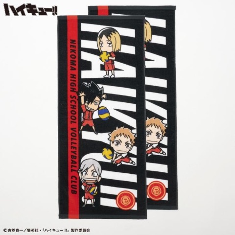 フェイスタオル（同柄2枚組・アニメ「ハイキュー!!」）