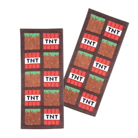 フェイスタオル（同柄2枚組･マインクラフト）