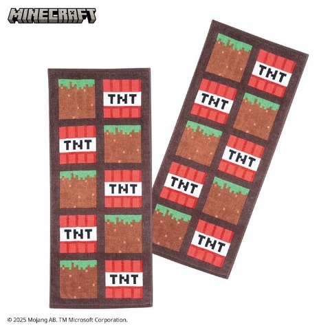 フェイスタオル（同柄2枚組･マインクラフト）