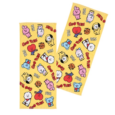 フェイスタオル（同柄2枚組・BT21）