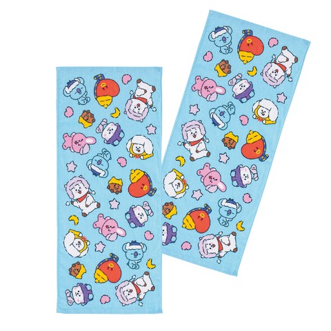 フェイスタオル（同柄2枚組・BT21）