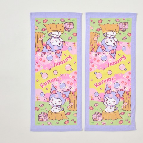 フェイスタオル（同柄2枚組・クロミ）