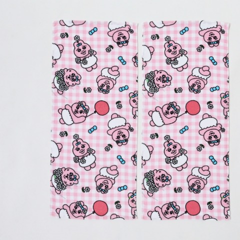 同柄2枚組フェイスタオル（おぱんちゅうさぎ）