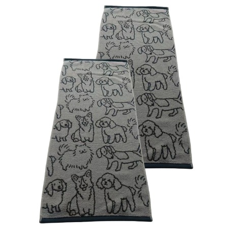 2枚組フェイスタオル（4つのこだわり・犬）