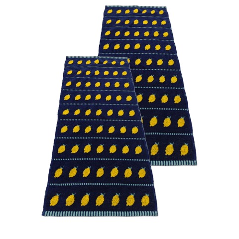 2枚組フェイスタオル（4つのこだわり・レモン）