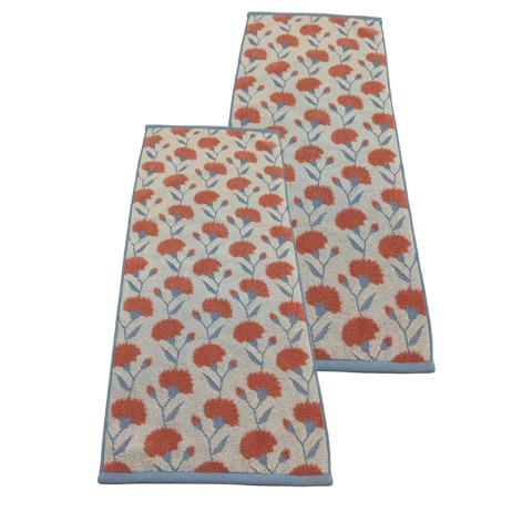 2枚組フェイスタオル（4つのこだわり・カーネーション）