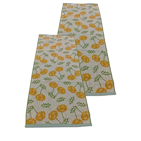 2枚組フェイスタオル（4つのこだわり・たんぽぽ）