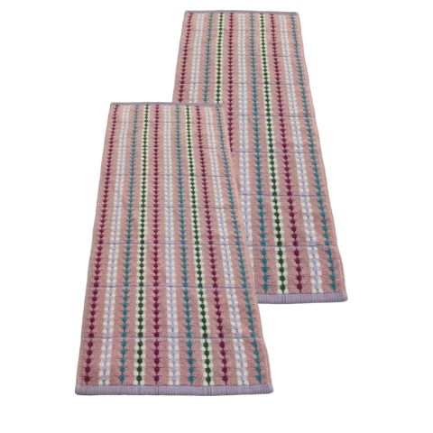 2枚組フェイスタオル（4つのこだわり・ストライプ）