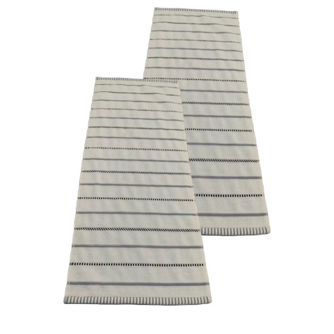 2枚組フェイスタオル（4つのこだわり・ボーダー）