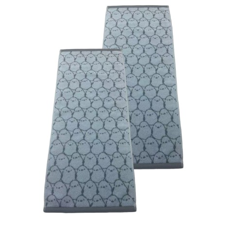 2枚組フェイスタオル（4つのこだわり・小鳥）