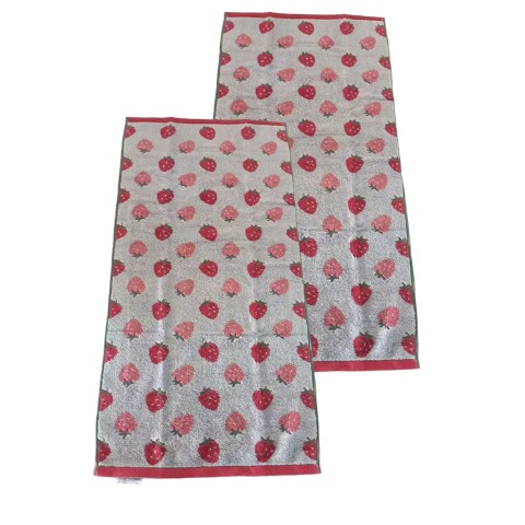 2枚組フェイスタオル（4つのこだわり・いちご）
