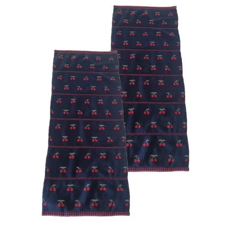 2枚組フェイスタオル（4つのこだわり・さくらんぼ）