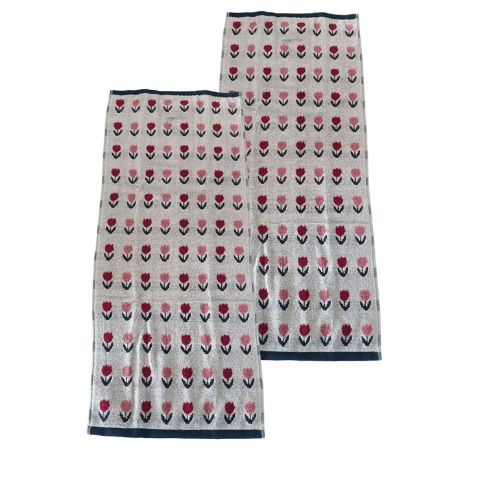 2枚組フェイスタオル（4つのこだわり・チューリップ）