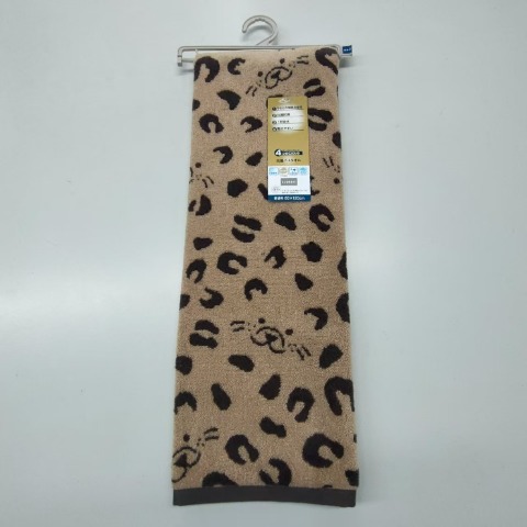 バスタオル（4つのこだわり・ヒョウ柄＆フェイス）