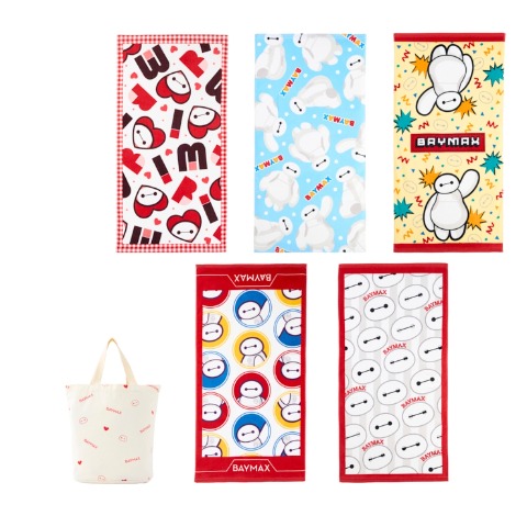 バスタオル（5枚組・ベイマックス）