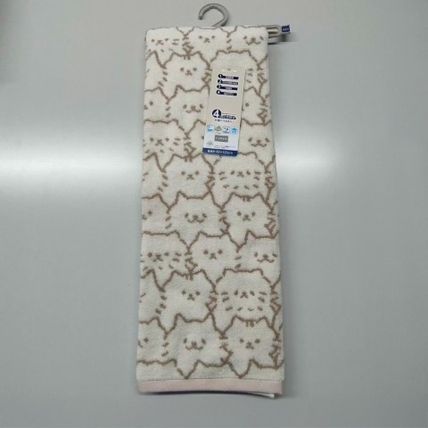 バスタオル（4つのこだわり・猫フェイス）