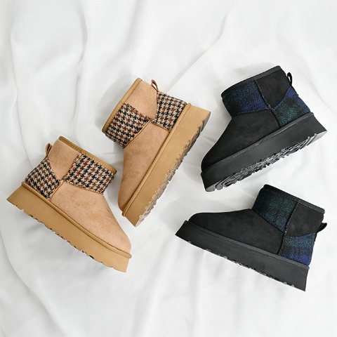 レディース　ブーツ　（MUMU×HARRIS TWEED）