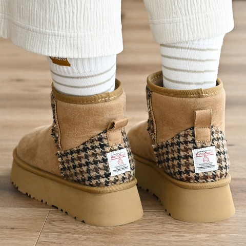 レディース　ブーツ　（MUMU×HARRIS TWEED）