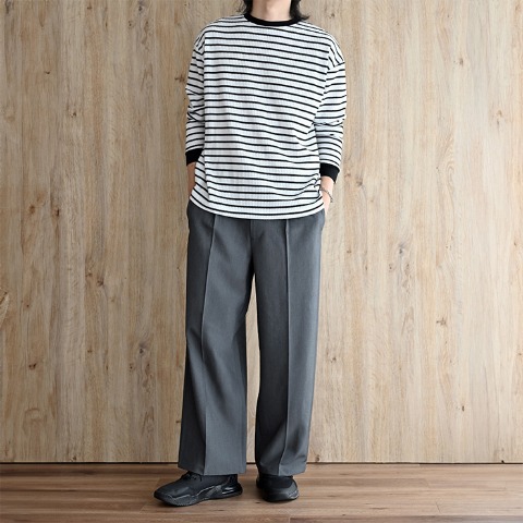メンズ　ボーダープルオーバー（MUMU）