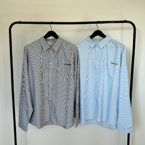 メンズ　ストライプシャツ（RR moment ）