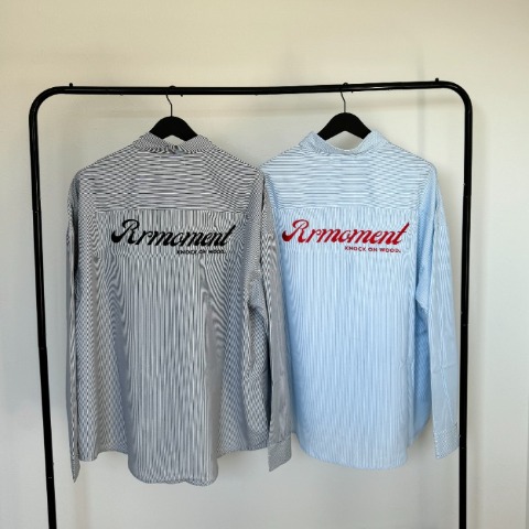 メンズ　ストライプシャツ（RR moment ）