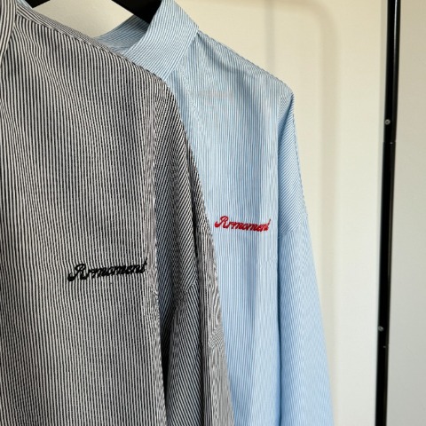 メンズ　ストライプシャツ（RR moment ）