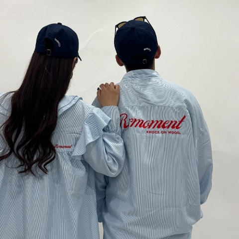 メンズ　ストライプシャツ（RR moment ）