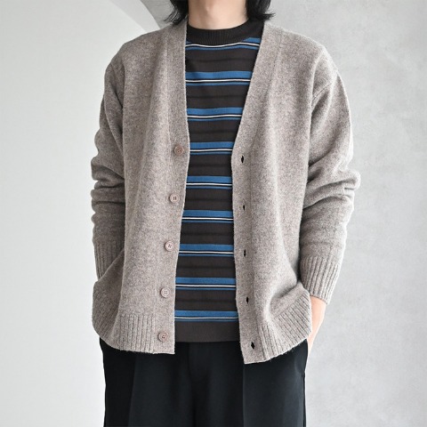 メンズ　ボーダーニットプルオーバー（MUMU）