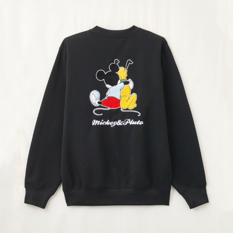 メンズ 　ミッキー＆プルートトレーナー(ディズニー)