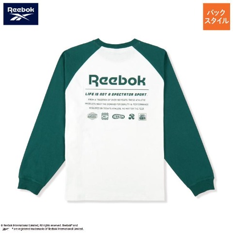 メンズ ラグランＴシャツ(Reebok)