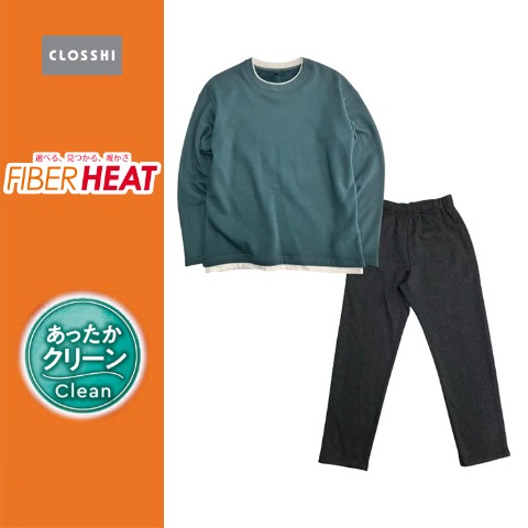 メンズ　上下組セット（FIBER HEAT）