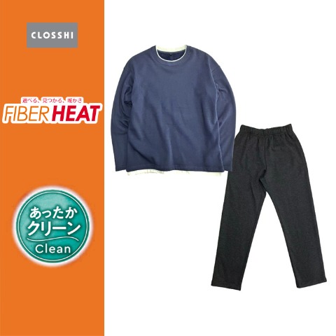 メンズ　上下組セット（FIBER HEAT）