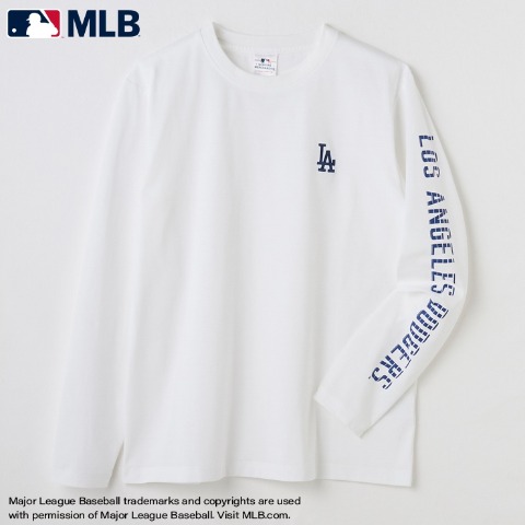メンズ　袖プリント長袖Tシャツ(MLB)