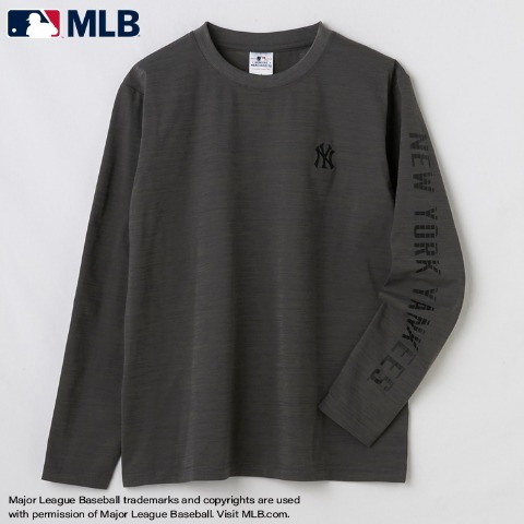メンズ　袖プリント長袖Ｔシャツ(MLB)