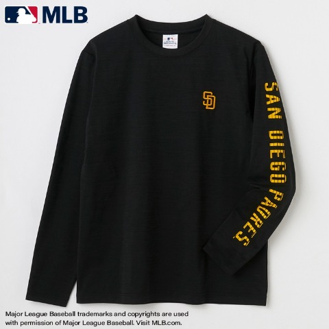 メンズ　袖プリント長袖Tシャツ(MLB)