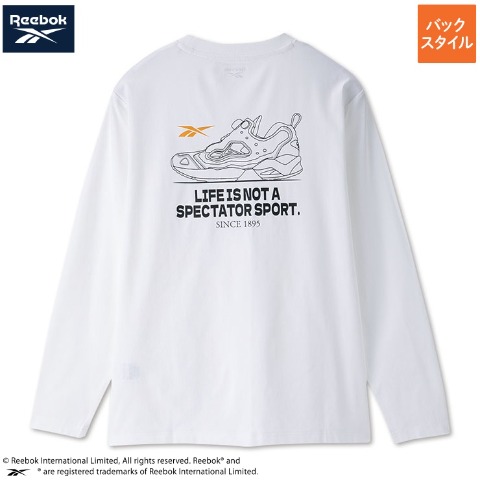 メンズ　靴プリント長袖Ｔシャツ（Reebok）