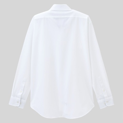 【3L～5L】 メンズ　ニットシャツ（シロ・セミワイド）