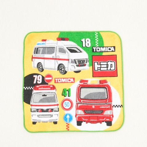 タオルハンカチ　(9点セットトミカ)