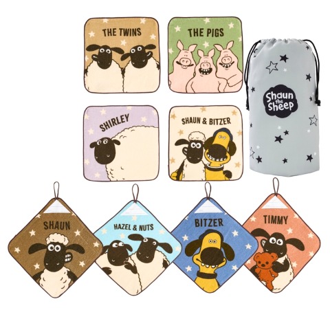 タオルハンカチ　(9点セットひつじのショーン)