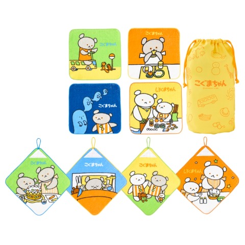 タオルハンカチ　(9点セットこぐまちゃん)