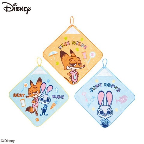 ループ付きタオルハンカチ　(3枚組・ディズニー)