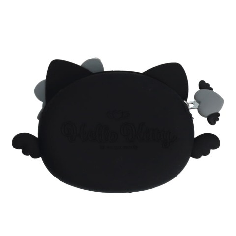 シリコンポーチエンジェルブラック（ハローキティー）