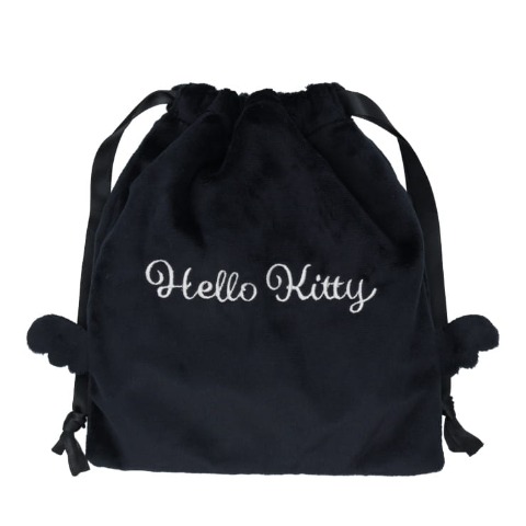 フェイス巾着ブラック（ハローキティー）