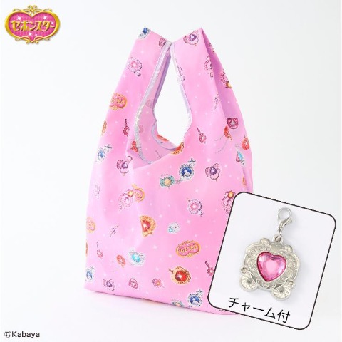 ゴム付き折り畳みショッピングバッグ（セボンスター）