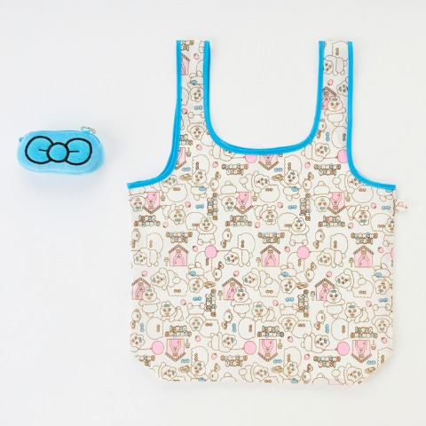 ぬいぐるみポーチ付エコバッグ（おぱんちゅうさぎ）