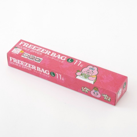 フリーザーバッグ Lサイズ（おぱんちゅうさぎ）