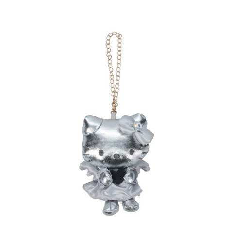 合皮マスコットチャームシルバー（ハローキティー）
