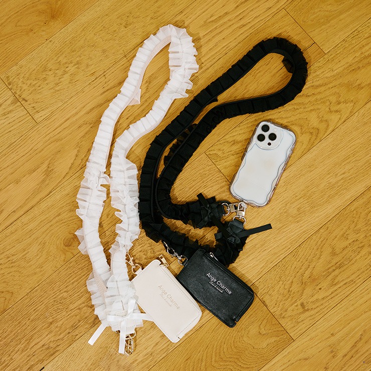 アンジュシャルム スマホショルダー レディース フリルスマホショルダー（Ange Charm Tout le monde