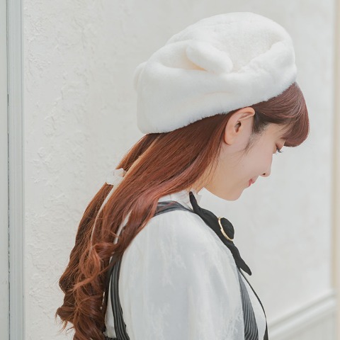 レディース　クマ耳ベレー（青木美沙子）